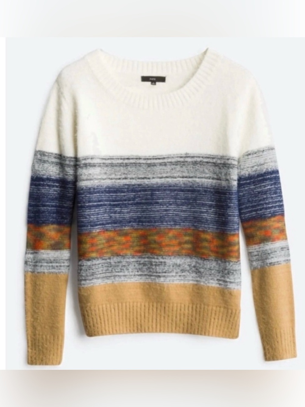 FATE Formosa Color Block Fuzzy Pullover Sweater Size XL
